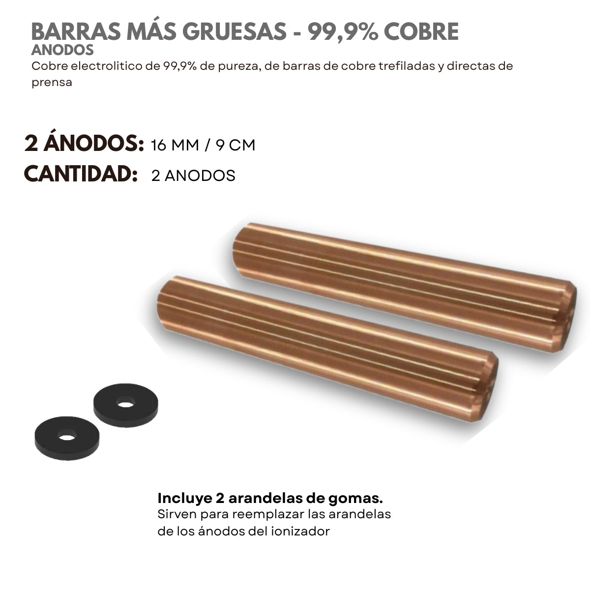 Juego De Barras De Cobre P/ Ionizadores Ionmaster